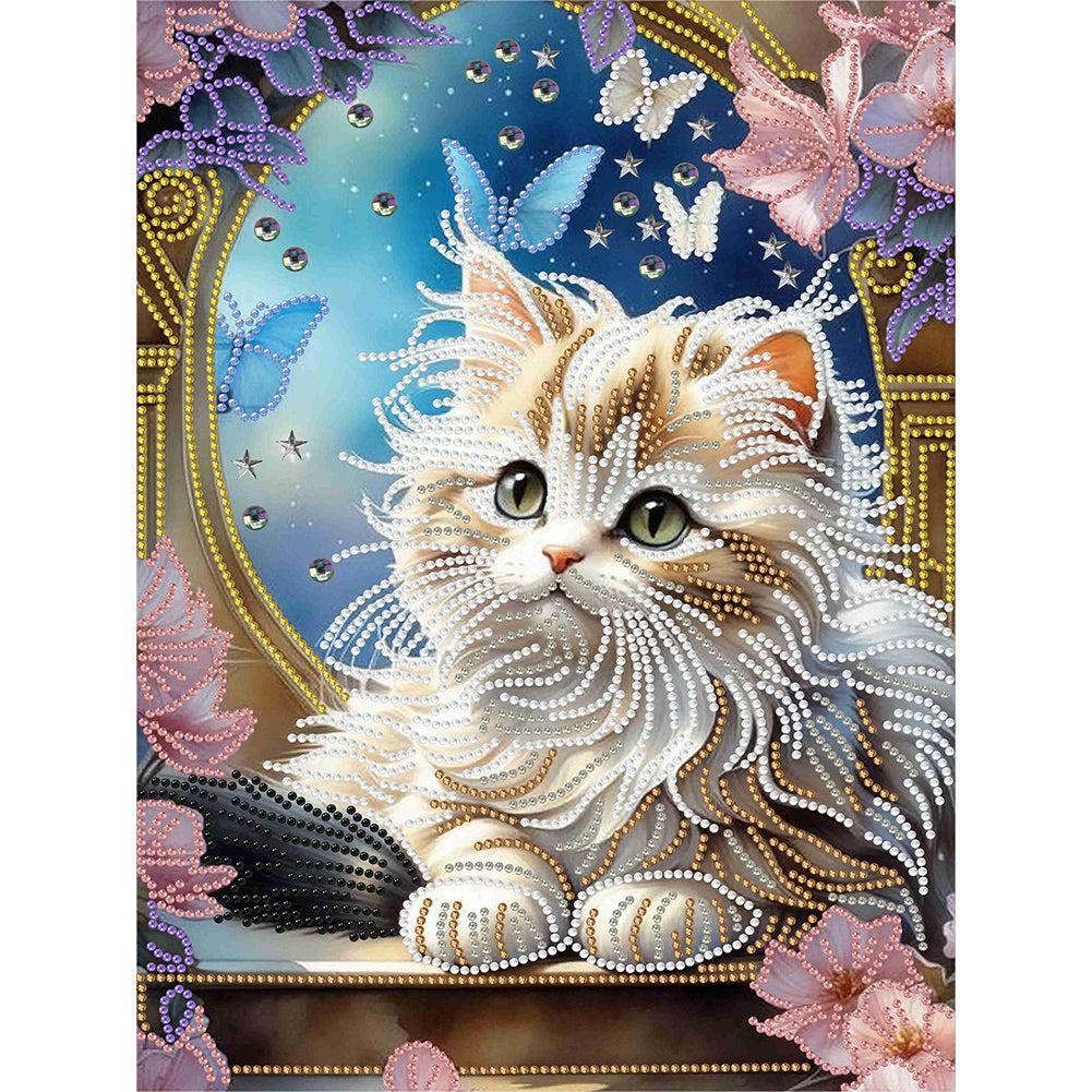 Diamond Painting - Partial Special Shaped - fantasy kitten (30*40CM)