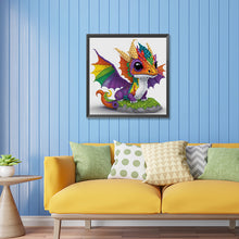 Load image into Gallery viewer, Diamond Painting - Partial Special Shaped - little dinosaur (30*30CM)

