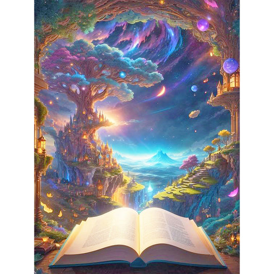 Diamond Painting - Full Round - fantasyland in book (30*40CM)