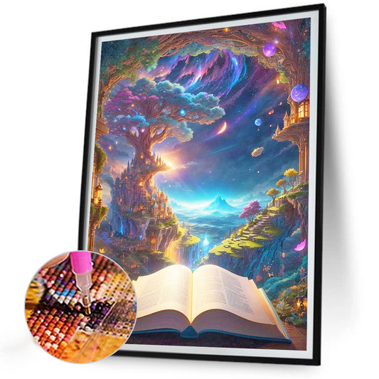 Diamond Painting - Full Round - fantasyland in book (30*40CM)