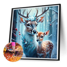 Load image into Gallery viewer, Diamond Painting - Full Round - Sika deer in the snow (30*30CM)

