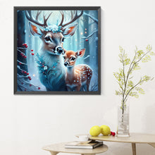 Load image into Gallery viewer, Diamond Painting - Full Round - Sika deer in the snow (30*30CM)
