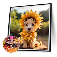 Load image into Gallery viewer, Diamond Painting - Full Round - sunflower dog (30*30CM)
