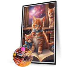 Load image into Gallery viewer, Diamond Painting - Full Round - cat reading book (40*60CM)
