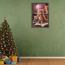 Load image into Gallery viewer, Diamond Painting - Full Round - cat reading book (40*60CM)
