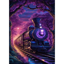 Load image into Gallery viewer, Diamond Painting - Full Square - purple light train (30*40CM)
