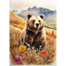 Load image into Gallery viewer, Diamond Painting - Full Square - Brown bear in the woods (30*40CM)
