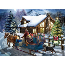 Load image into Gallery viewer, Diamond Painting - Full Square - Christmas snow scene (40*30CM)
