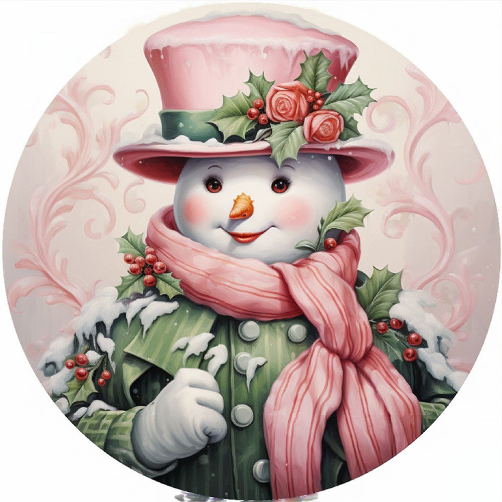 Diamond Painting - Full Round - Christmas snowman (30*30CM)