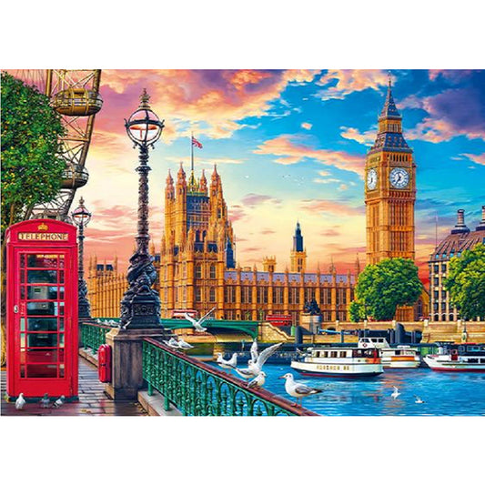 Diamond Painting - Full Square - cityscape big ben (40*30CM)