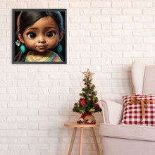 Load image into Gallery viewer, Diamond Painting - Full Round - indian little girl (30*30CM)
