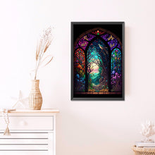 Load image into Gallery viewer, AB Diamond Painting - Full Round - Bird singing branches glass painting (40*60CM)
