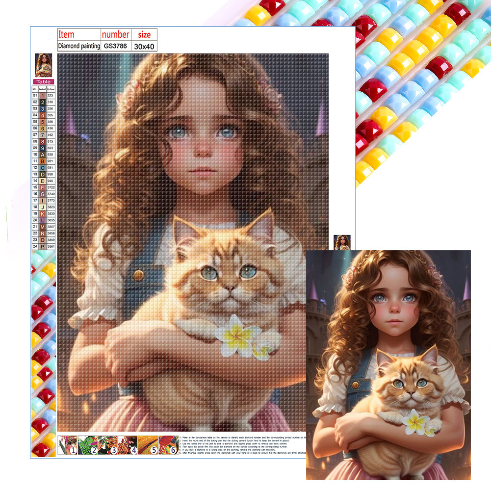 Diamond Painting - Full Square - girl (30*40CM)