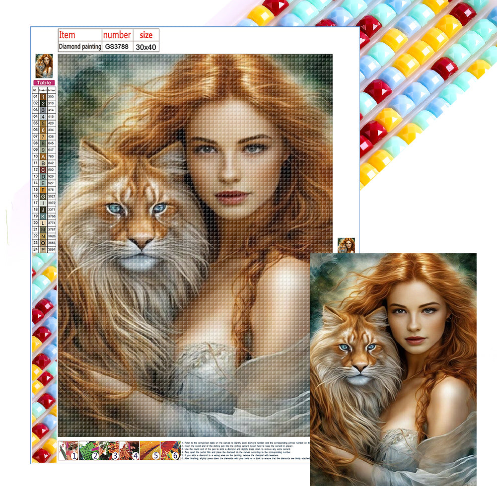 Diamond Painting - Full Square - girl (30*40CM)