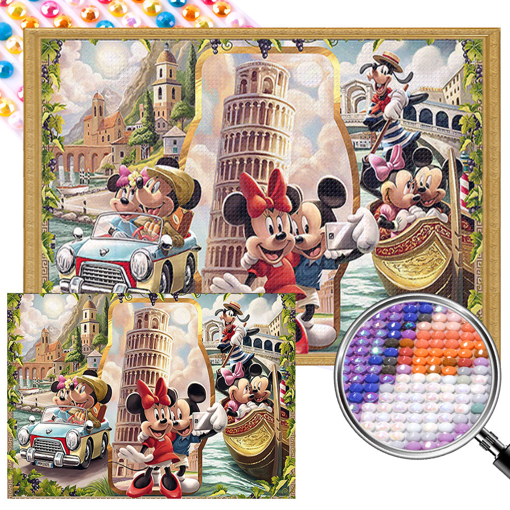 AB Diamond Painting - Full Round - Mickey and Minnie's date trip (50*70CM)