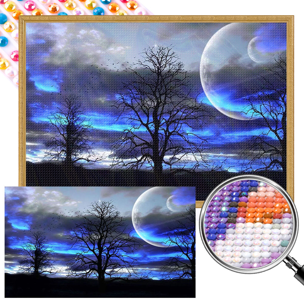 AB Diamond Painting - Full Round - blue sky (60*35CM)