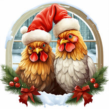 Load image into Gallery viewer, Diamond Painting - Full Round - window animal cock (30*30CM)
