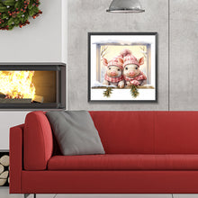 Load image into Gallery viewer, Diamond Painting - Full Round - window animal pig (30*30CM)
