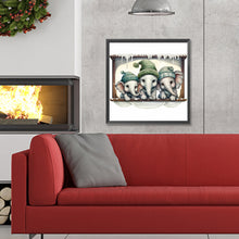 Load image into Gallery viewer, Diamond Painting - Full Round - window animal elephant (30*30CM)
