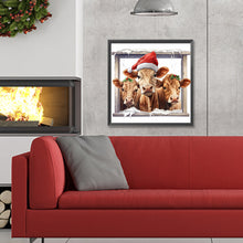 Load image into Gallery viewer, Diamond Painting - Full Round - window animal cow (30*30CM)
