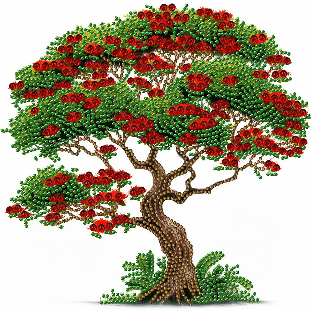 Diamond Painting - Partial Special Shaped - flower tree (30*30CM)