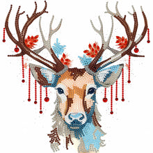 Load image into Gallery viewer, Diamond Painting - Partial Special Shaped - deer head (30*30CM)
