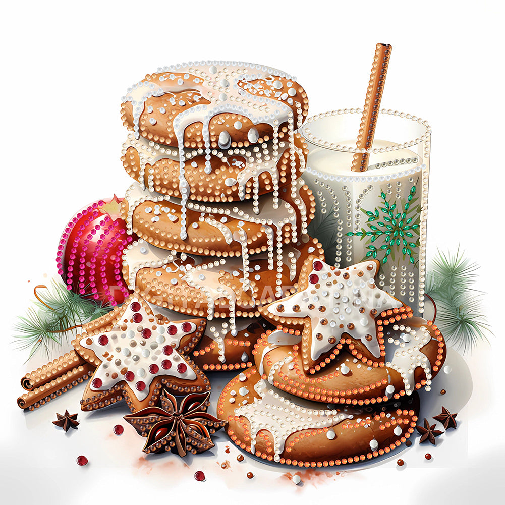 Diamond Painting - Partial Special Shaped - Cookie drinks (30*30CM)