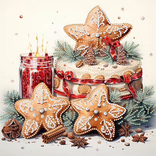 Diamond Painting - Partial Special Shaped - Cookie drinks (30*30CM)