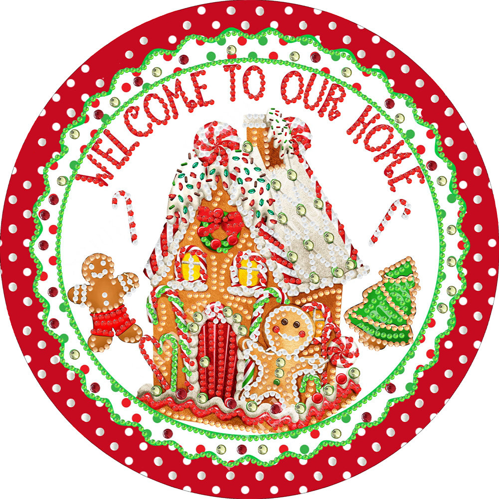 Diamond Painting - Partial Special Shaped - candy house (30*30CM)
