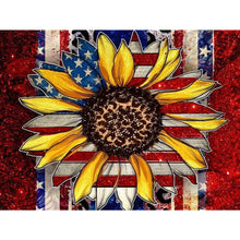 Load image into Gallery viewer, Diamond Painting - Full Round - flag sunflower (40*30CM)
