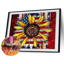 Load image into Gallery viewer, Diamond Painting - Full Round - flag sunflower (40*30CM)
