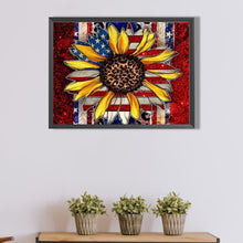Load image into Gallery viewer, Diamond Painting - Full Round - flag sunflower (40*30CM)
