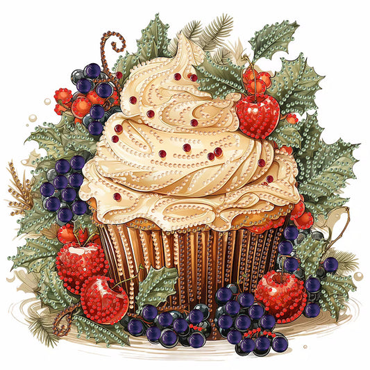Diamond Painting - Partial Special Shaped - cake (30*30CM)