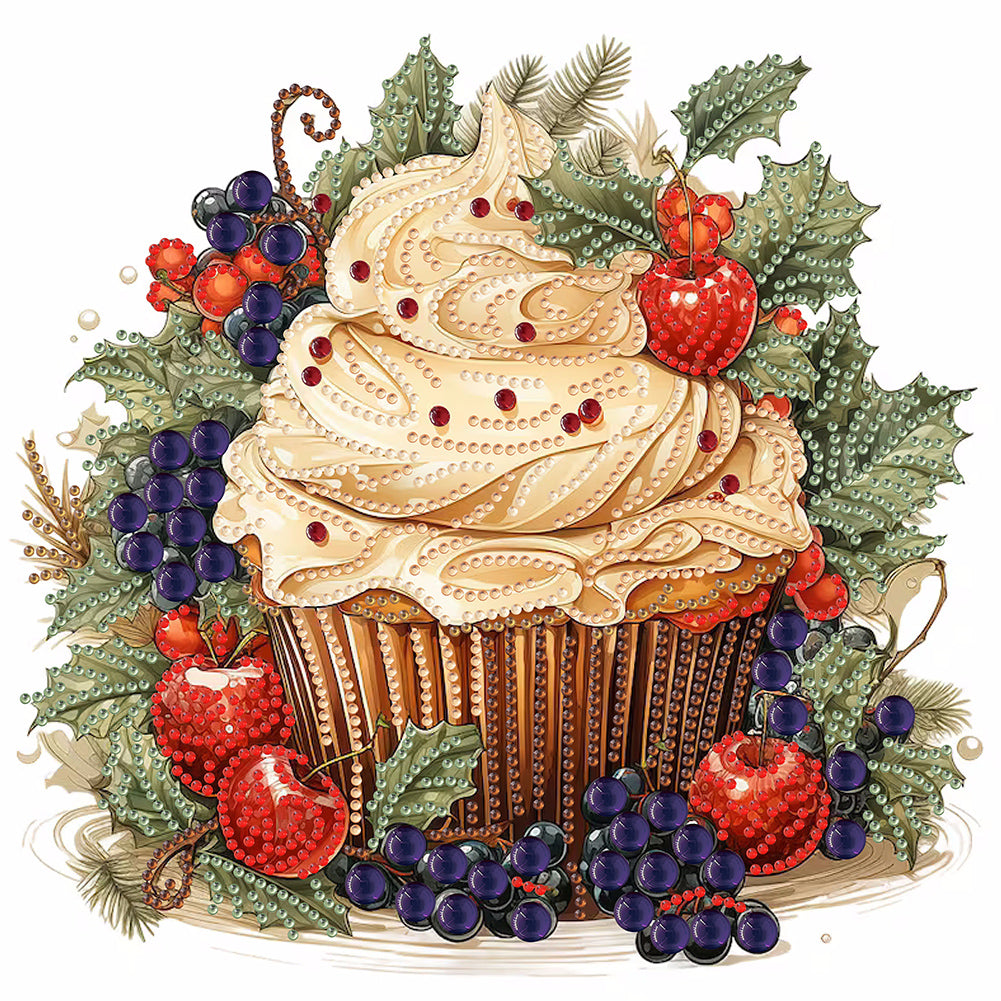 Diamond Painting - Partial Special Shaped - cake (30*30CM)