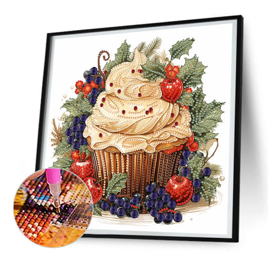 Diamond Painting - Partial Special Shaped - cake (30*30CM)