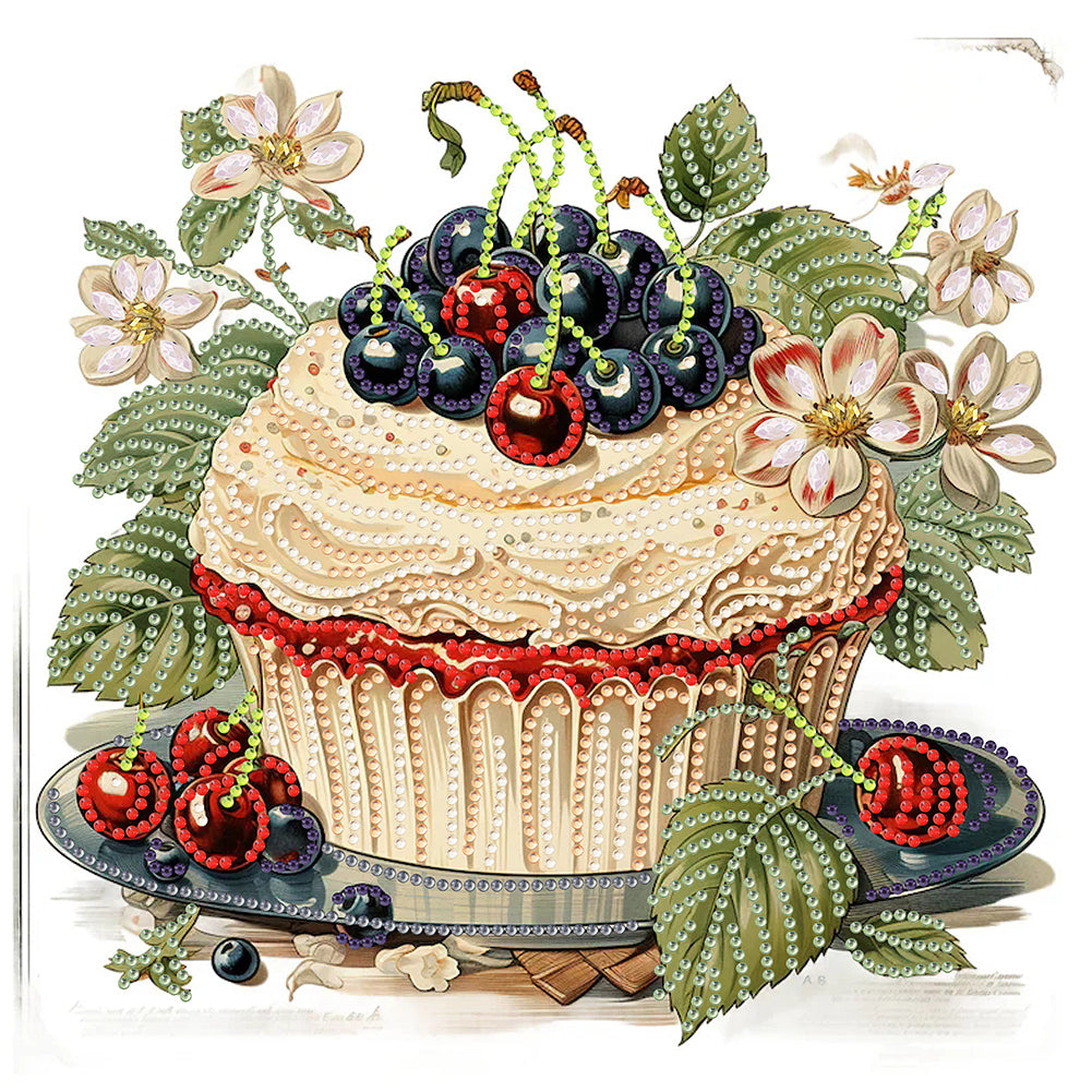 Diamond Painting - Partial Special Shaped - cake (30*30CM)