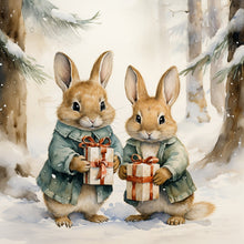Load image into Gallery viewer, Diamond Painting - Full Round - gift bunny (30*30CM)
