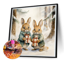 Load image into Gallery viewer, Diamond Painting - Full Round - gift bunny (30*30CM)
