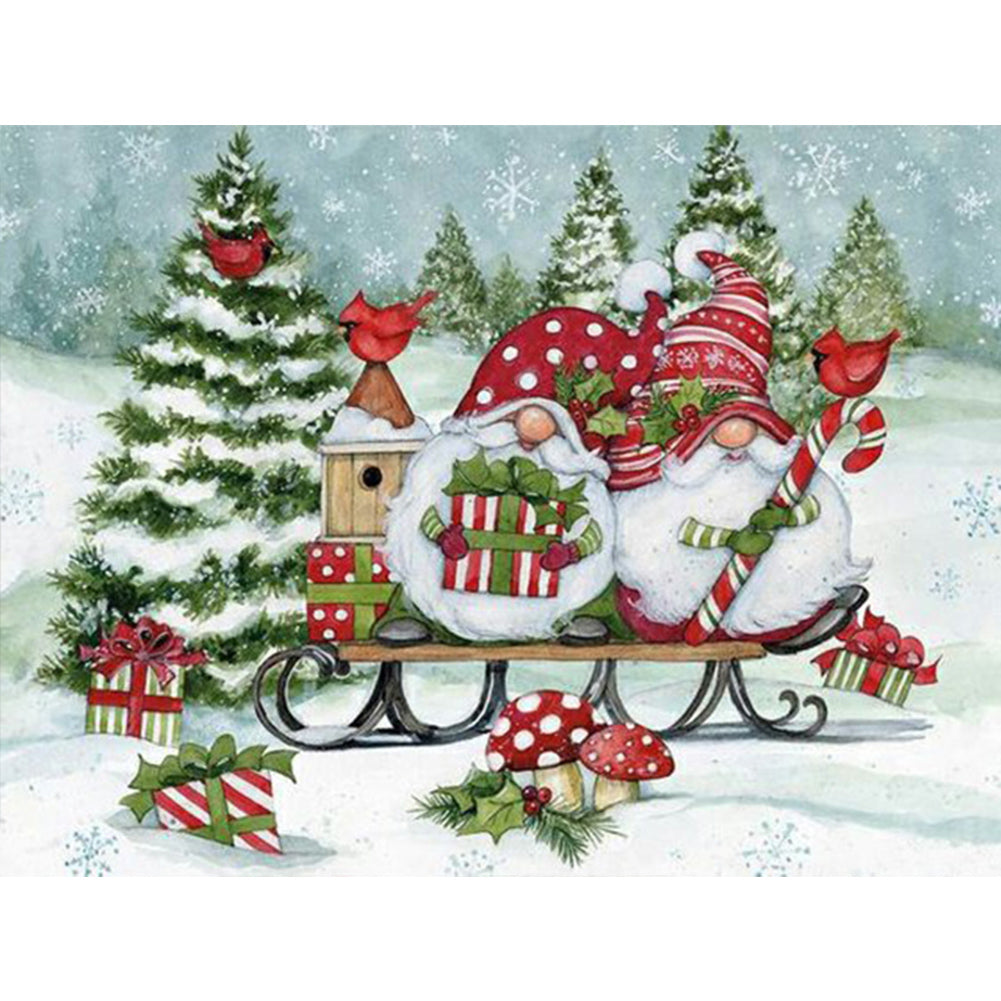 Diamond Painting - Full Round - christmas gnome (40*30CM)