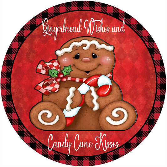 Diamond Painting - Full Round - round gingerbread man (30*30CM)