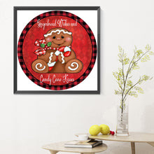 Load image into Gallery viewer, Diamond Painting - Full Round - round gingerbread man (30*30CM)
