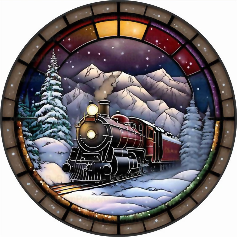 Diamond Painting - Full Round - Yuan brand snow train (30*30CM)