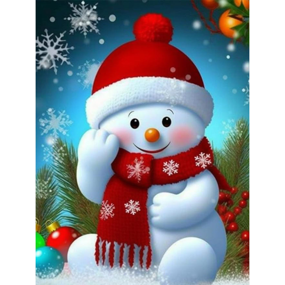 Diamond Painting - Full Round - Christmas snowman (30*40CM)