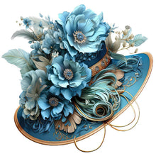 Load image into Gallery viewer, Diamond Painting - Full Round - blue top hat (30*30CM)
