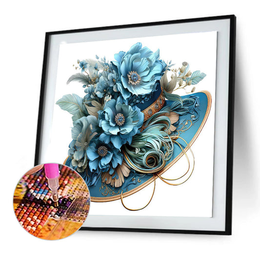 Diamond Painting - Full Round - blue top hat (30*30CM)