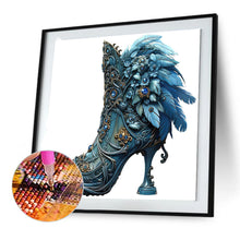 Load image into Gallery viewer, Diamond Painting - Full Round - blue high heels (30*30CM)
