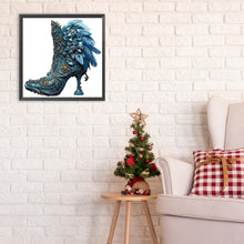 Load image into Gallery viewer, Diamond Painting - Full Round - blue high heels (30*30CM)
