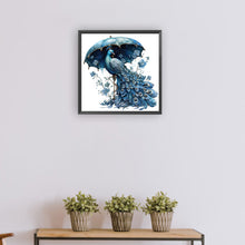Load image into Gallery viewer, Diamond Painting - Full Round - blue peacock (30*30CM)
