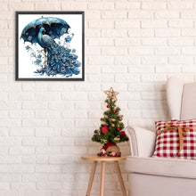 Load image into Gallery viewer, Diamond Painting - Full Round - blue peacock (30*30CM)
