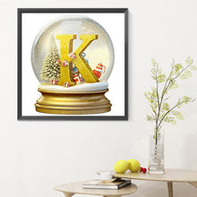 Load image into Gallery viewer, Diamond Painting - Full Round - Christmas letter crystal ball K (30*30CM)
